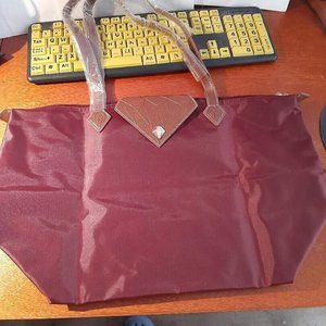 BOJLY Women Tote Bag Waterproof Nylon Shoulder Bag Folding Royal Red New